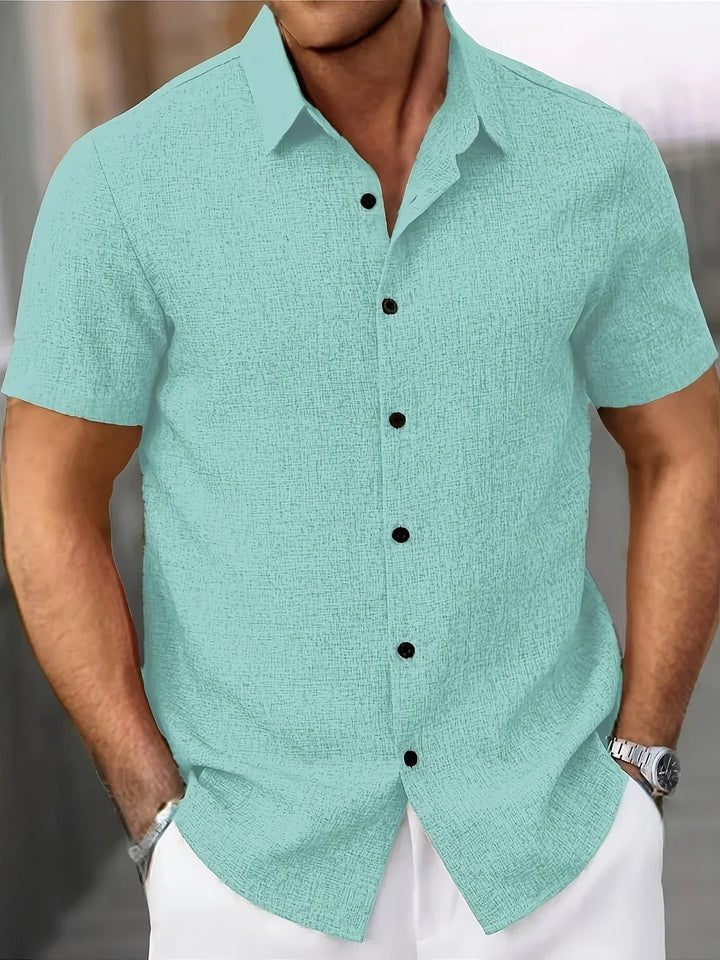 OHMIQUE | Chemise légère à manches courtes en mélange de lin