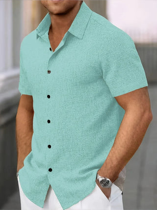 OHMIQUE | Chemise légère à manches courtes en mélange de lin