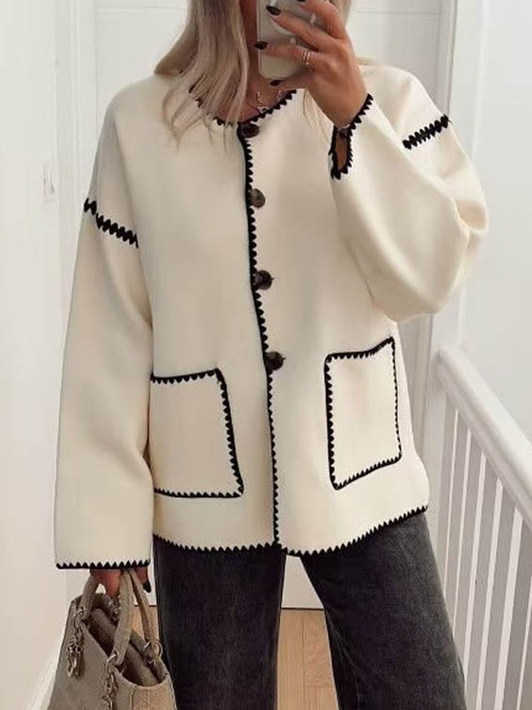 OHMIQUE | Veste contrastée