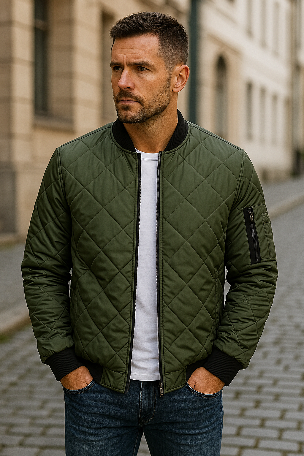 OHMIQUE | Veste en coton à motif losange