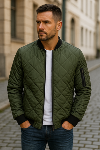 OHMIQUE | Veste en coton à motif losange