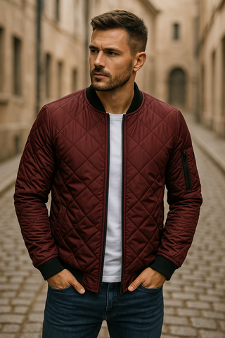OHMIQUE | Veste en coton à motif losange