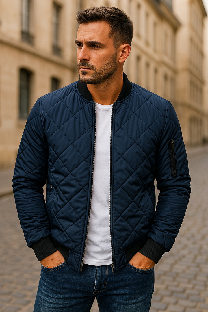 OHMIQUE | Veste en coton à motif losange