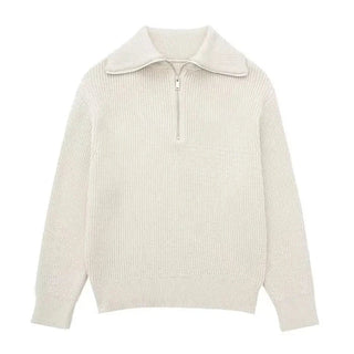 OHMIQUE | Pull zippé rayé