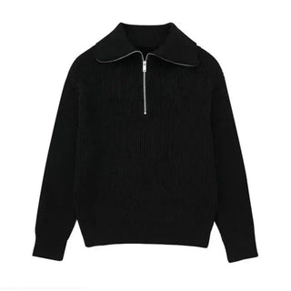 OHMIQUE | Pull zippé rayé