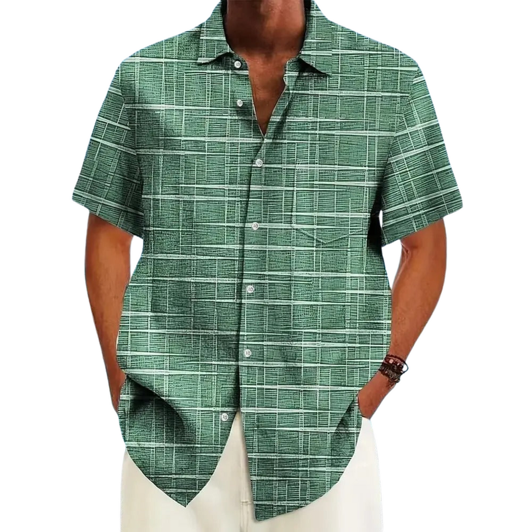 OHMIQUE | Chemise élégante à motif rayé et à carreaux