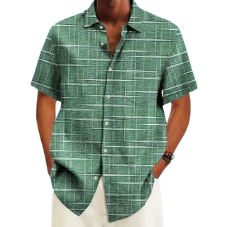 OHMIQUE | Chemise élégante à motif rayé et à carreaux
