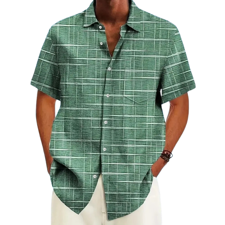 OHMIQUE | Chemise élégante à motif rayé et à carreaux