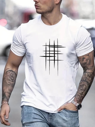 OHMIQUE | T-shirt élégant à col rond avec imprimé graphique