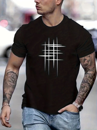 OHMIQUE | T-shirt élégant à col rond avec imprimé graphique