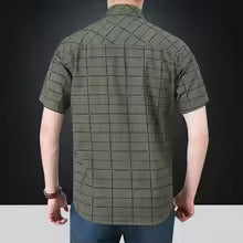 OHMIQUE | Chemise élégante à manches courtes à carreaux