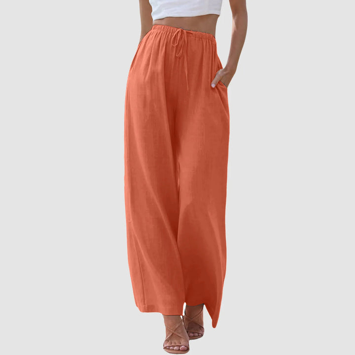 OHMIQUE | Pantalon confort à jambe large et taille haute