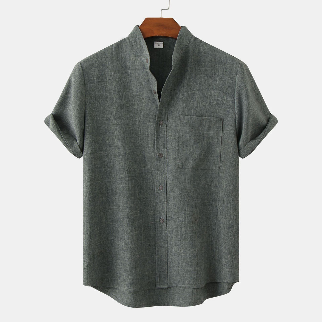 OHMIQUE | Chemise en coton unie avec boutons