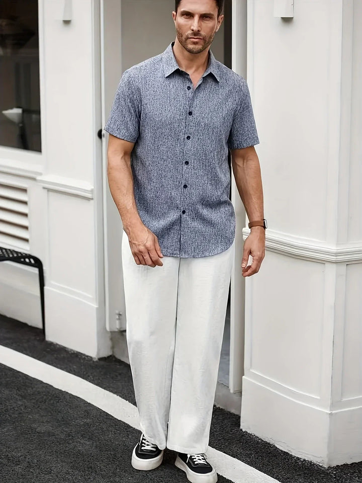 OHMIQUE | Chemise légère à manches courtes en mélange de lin