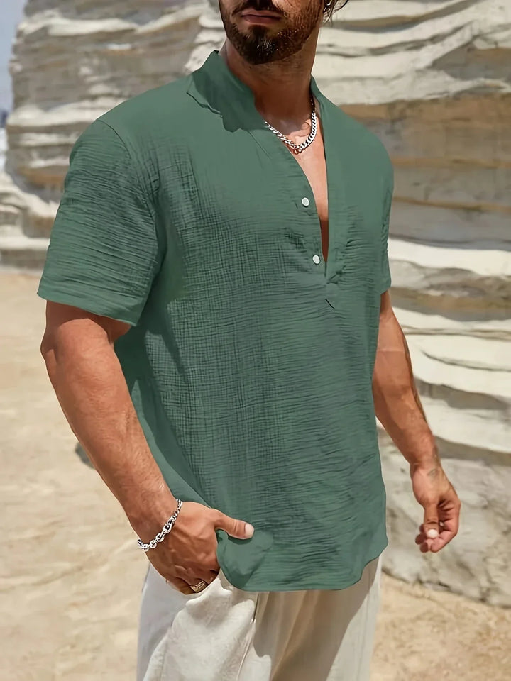 OHMIQUE | Chemise d’été élégante à col montant