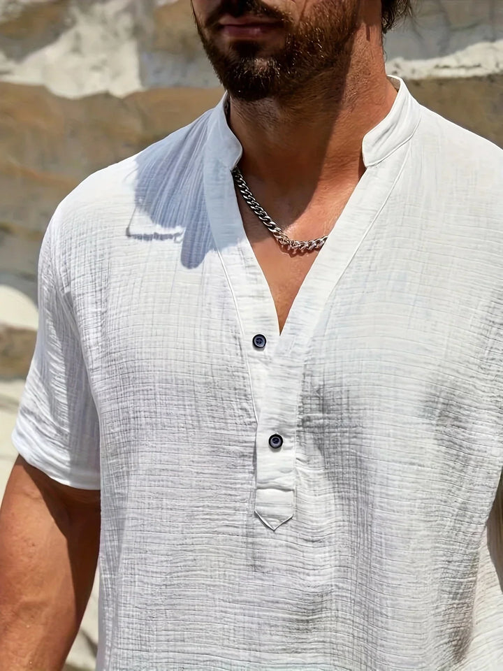 OHMIQUE | Chemise d’été élégante à col montant