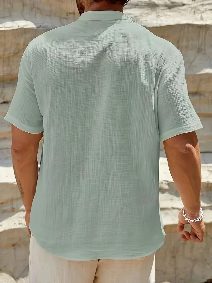 OHMIQUE | Chemise d’été élégante à col montant