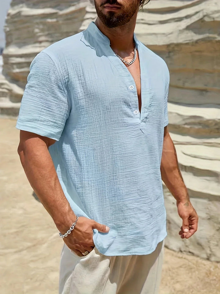 OHMIQUE | Chemise d’été élégante à col montant