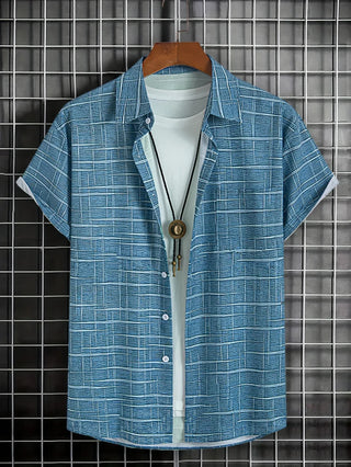 OHMIQUE | Chemise élégante à motif rayé et à carreaux