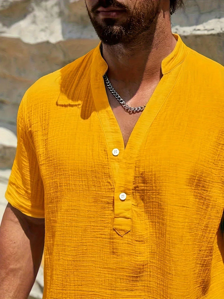 OHMIQUE | Chemise d’été élégante à col montant