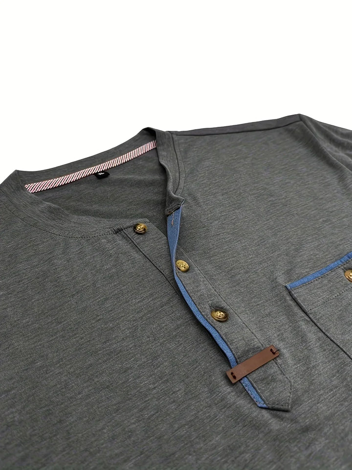 OHMIQUE | T-shirt col rond élégant avec poche