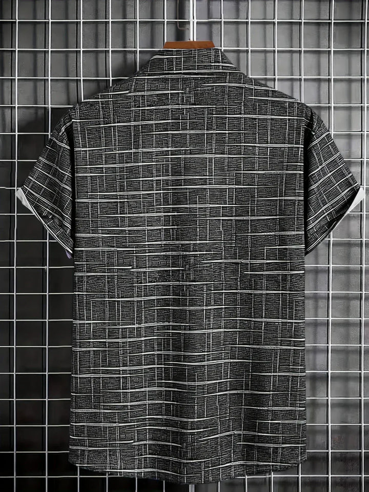 OHMIQUE | Chemise élégante à motif rayé et à carreaux