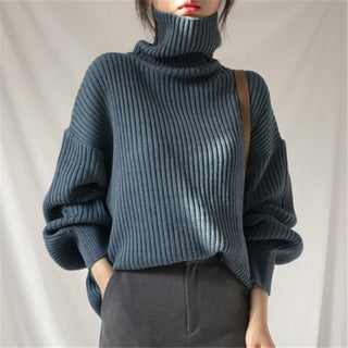 OHMIQUE | Luxe Pull à col roulé et à manches ballon