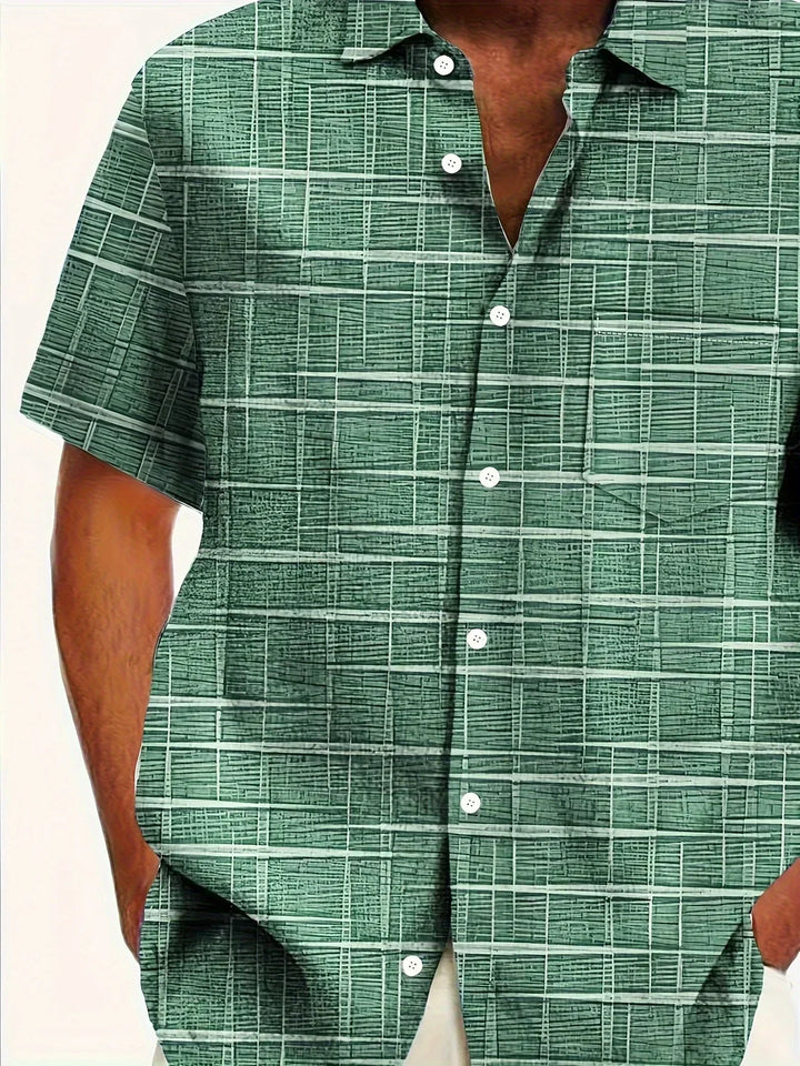 OHMIQUE | Chemise élégante à motif rayé et à carreaux