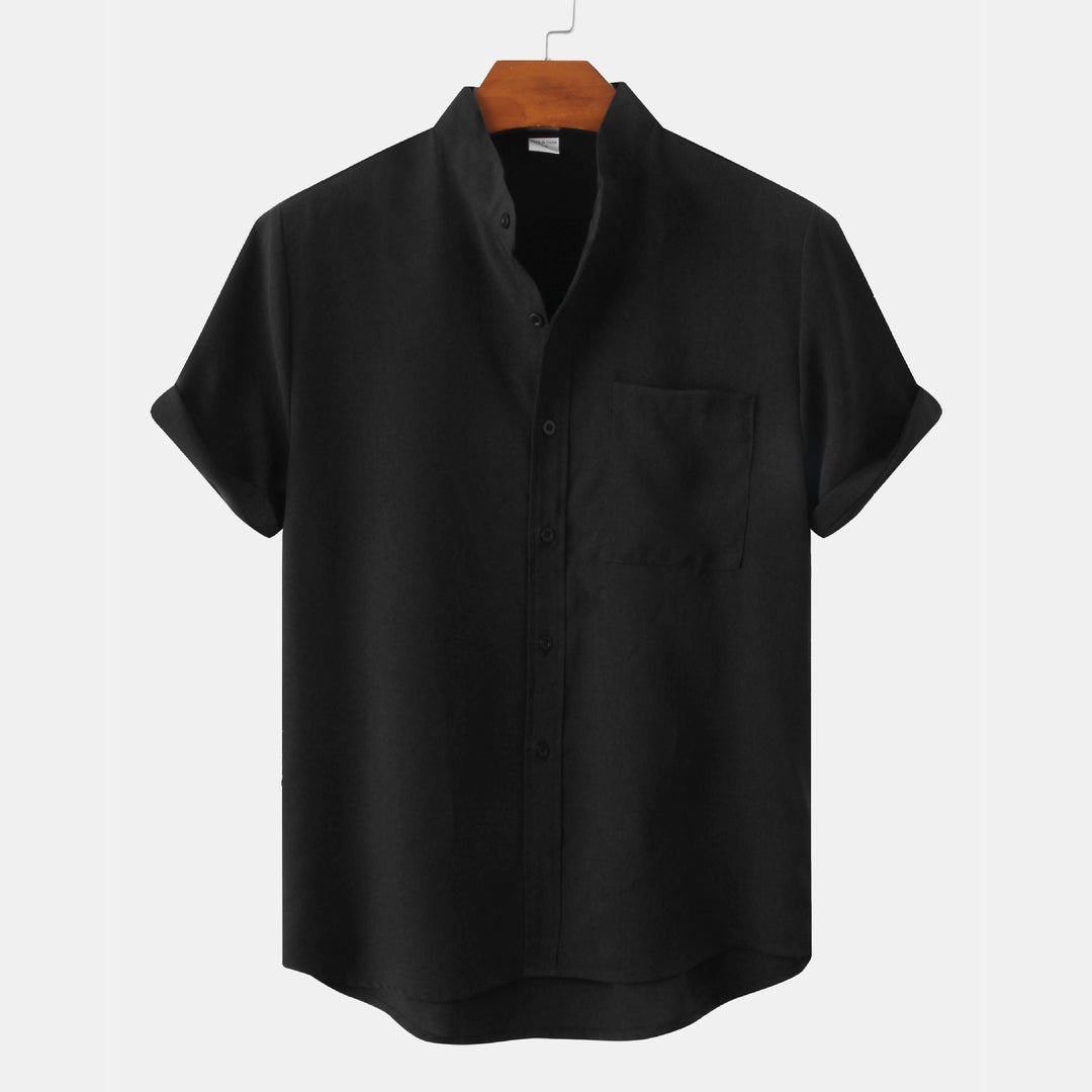 OHMIQUE | Chemise en coton unie avec boutons