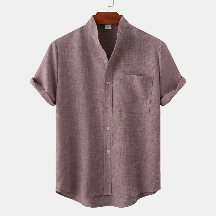 OHMIQUE | Chemise en coton unie avec boutons