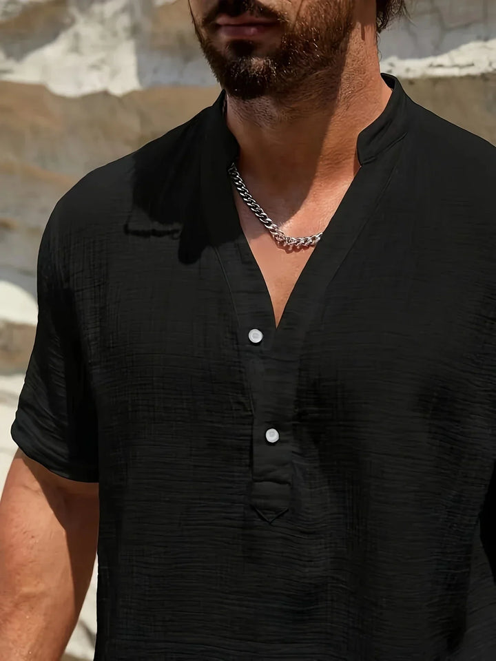 OHMIQUE | Chemise d’été élégante à col montant