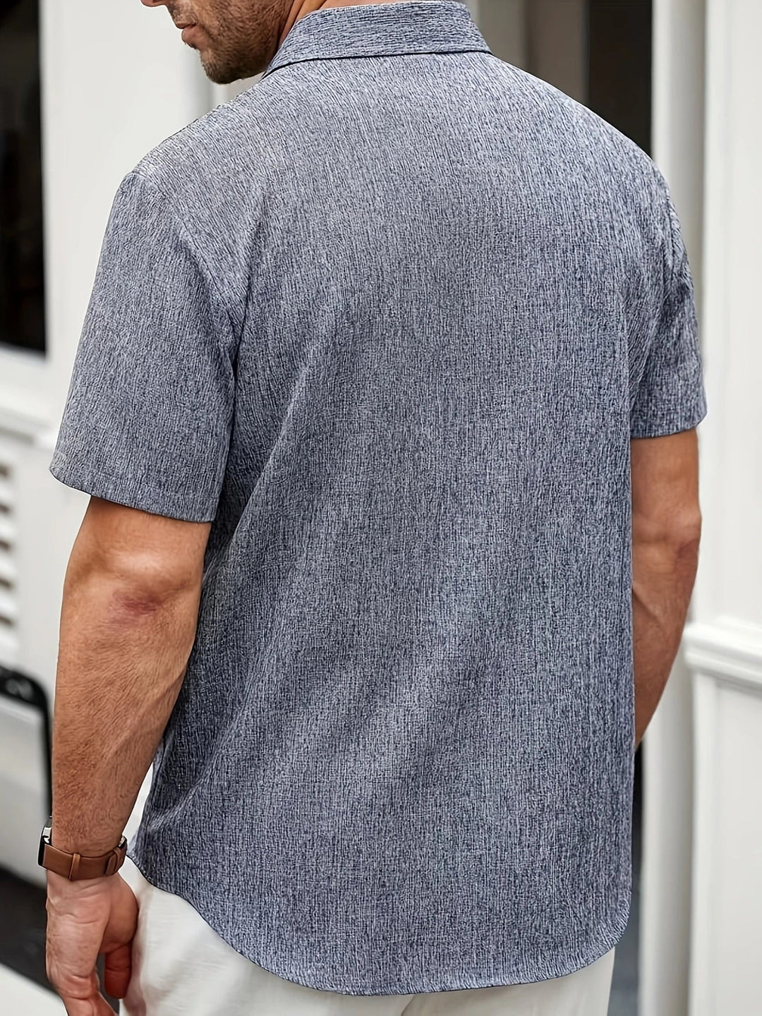 OHMIQUE | Chemise légère à manches courtes en mélange de lin