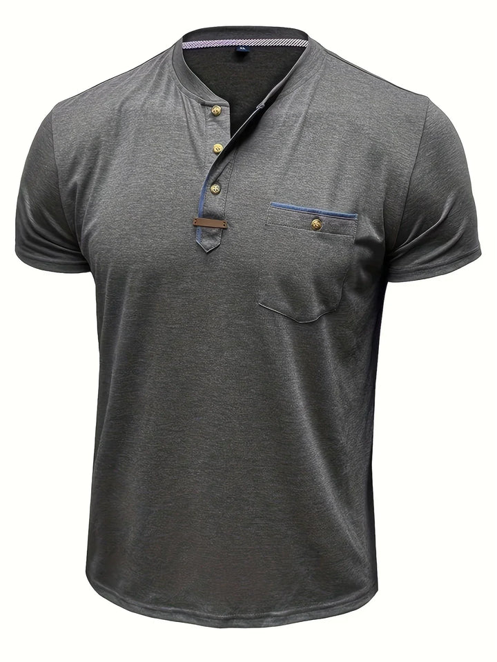 OHMIQUE | T-shirt col rond élégant avec poche