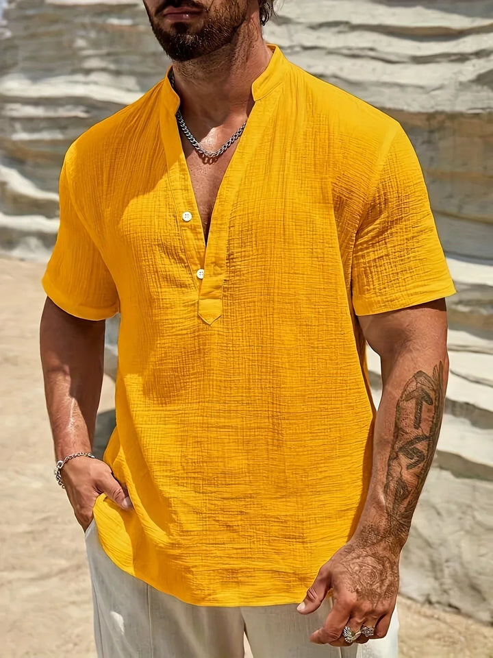 OHMIQUE | Chemise d’été élégante à col montant