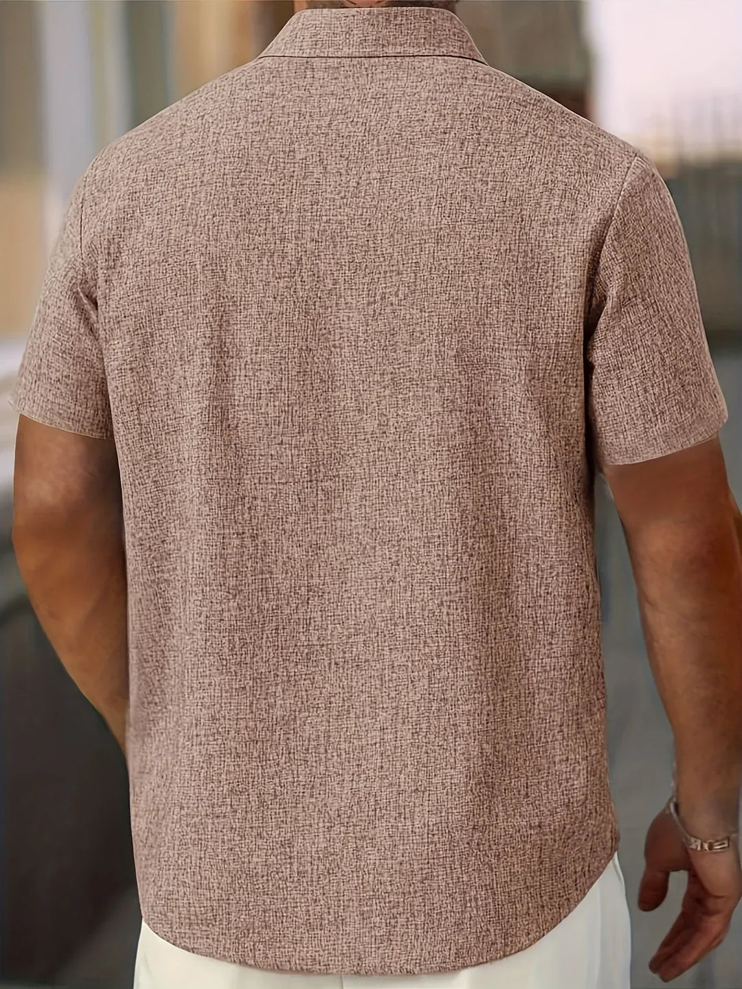 OHMIQUE | Chemise légère à manches courtes en mélange de lin
