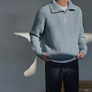 OHMIQUE | Pull Azure à quart de zip