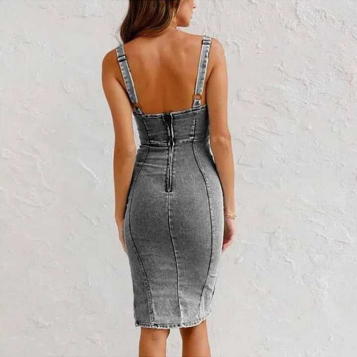 OHMIQUE | Robe Camisole Moulante en Denim